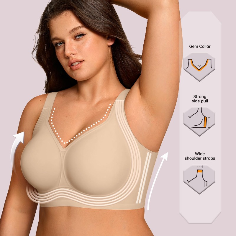Plus Size Wireless Jelly Bra W - Full Coverage Bra review and price