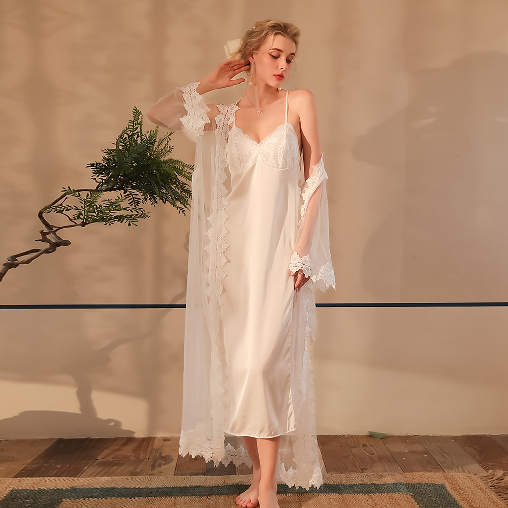 Bridal Satin Lace Robe Cami Sl - Sheer Mesh Bra review and price